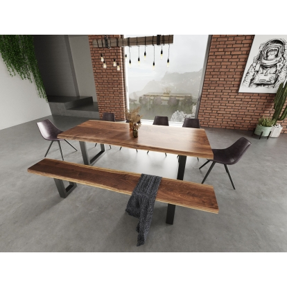 Modrest Taylor Modern Live Edge Wood Small 79" Dining Bench Brown Bench 73838A VGEDPRO220002