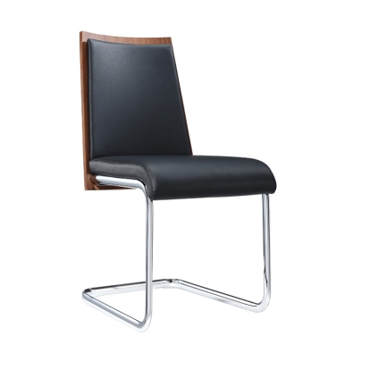 Morgan Modern Black & Walnut Dining Chair (Set of 2) Black Dining Chair 71698Z VGEWF3175BA-BLK