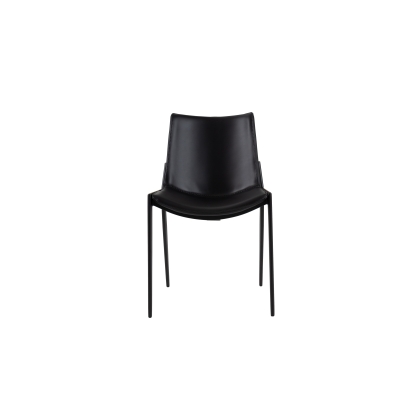 Modrest Murray Modern Black Vegan Leather Dining Chair (Set of 2) Black Dining Chair 82437Z VGHR-3634-BLK