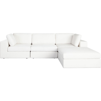 Diamond Sofa MUSE2SC1AC1OTWH Muse 4 Piece Modular Reversible Sectional Sofa White Performance Fabric