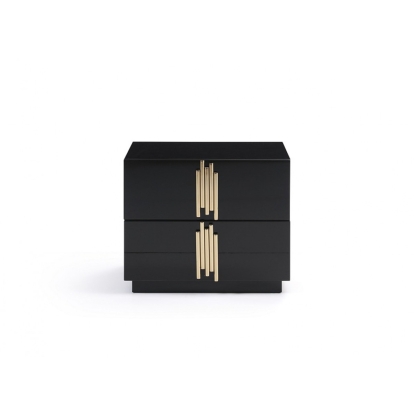 Modrest Token Modern Black & Gold Nightstand Black Nightstand 74247 VGVCN815