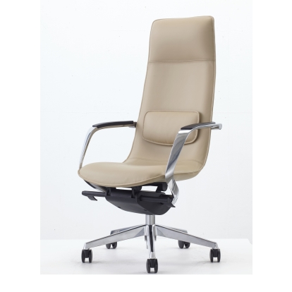 Modrest Nadella Modern Beige High Back Executive Office Chair Beige Office Chair 80458 VGFU-FK003-A-BG-OFF-CH
