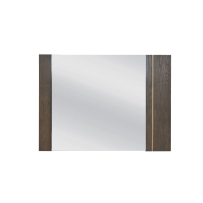 Modrest Novak Modern Dark Oak & Antique Brass Mirror Oak Mirror 75486 VGLBNANT-MI104