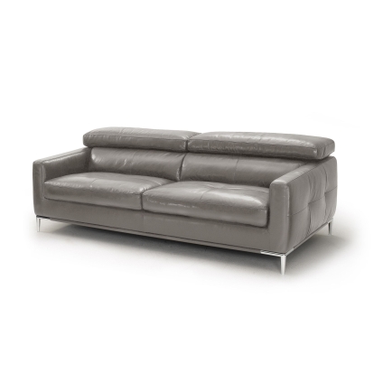 Divani Casa Natalia Modern Dark Grey Leather Sofa Dark Grey Sofa 78210 VGKK1281X-DKGRY-S