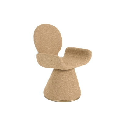 Modrest Neptune Contemporary Beige Fabric + Brushed Brass Dining Chair Beige Dining Chair 81669 VGVC-B2369-BGE