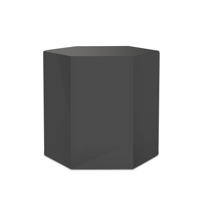 Modrest Newmont Medium Grey High Gloss End Table Grey End Table 78950 VGBBMND-CT34-GRY-ET