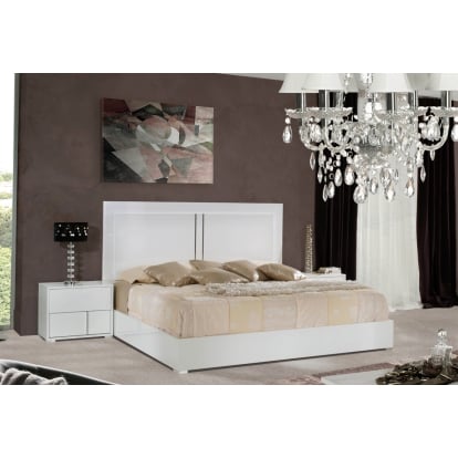 LA Furniture "Full Size" Nicla Italian Modern White Bed VGACNICLA-BED-FULL Contemporary Style by Vig Furnitrue Number 74475 Catch Home Goods
