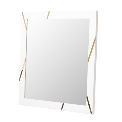 Modrest Nixa Modern White & Gold Mirror White Mirror 75864 VGVCJ1909-MIR
