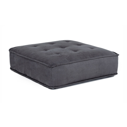Divani Casa Nolden Waterproof Dark Grey Fabric Ottoman Dark Grey Ottoman 76427 VGKNK8542-DK-GRY-OTT