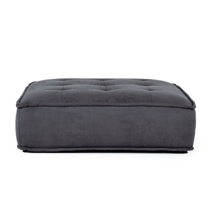 Divani Casa Nolden Waterproof Dark Grey Fabric Ottoman Dark Grey Ottoman 76427 VGKNK8542-DK-GRY-OTT