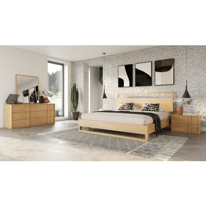 LA Furniture Berlin Modern Natural Oak Bedroom Set VGMA-BR-92-SET-NAT Contemporary Style by Vig Furnitrue Number 82714|82715|83111 Catch Home Goods