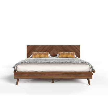 Nova Domus Kamela -Modern Walnut Bed Bed 80174|80173 VGMA-BR-128-BED