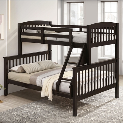 Furniture Of America Brookings Transitional Dark Walnut Twin-Full Bunk Bed Model NX-BK001DB-BED