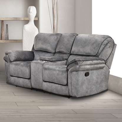 Furniture Of America Themis Transitional Gray Manual Loveseat Model NX6002GY-LV