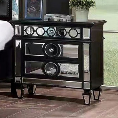 Furniture Of America Dalia Rustic Paper Veneer, Others Black Night Stand | NX7134BK-N