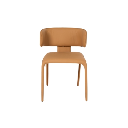 Modrest Odessa Modern Camel Vegan Leather Dining Chair Camel Dining Chair 81913 VGHM-112-PVC-CML