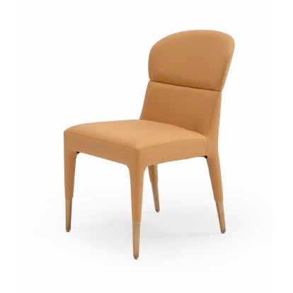 Modrest Ogden Modern Peach & Rosegold Dining Chair (Set of 2) Orange Dining Chair 76350Z VGCS-CH-17193