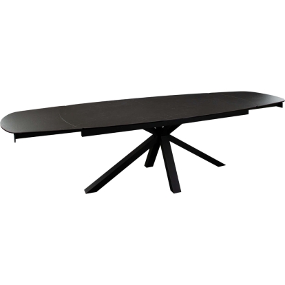 Diamond Sofa ONYXDTBL Onyx 79" Extension Dining Table Black Ceramic Glass Black Metal
