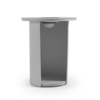 Renava Onza Outdoor White End Table with Solar Light White Outdoor Table 83130 VGVK-CT009-S-SL-WHT