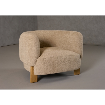 Divani Casa Optima Mid-Century Modern Taupe Fabric Accent Chair Taupe Accent Chair 81903 VGHM-ST292-BGE