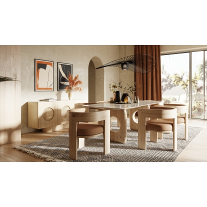 Nova Domus Osaka Modern Natural Ash + Rattan Buffet Cream Buffet 80456 VGCS-SB-22116