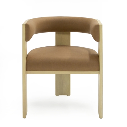 Nova Domus Osaka Modern Natural Ash + Rust Fabric Dining Chair Brown Dining Chair 80457 VGCS-LC-22085