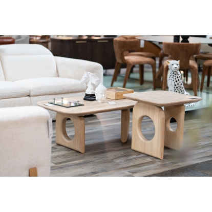 LA Furniture Osaka Modern Faux Marble + Natural Ash Coffee Table VGCS-CT-22116 Contemporary Style by Vig Furnitrue Number 80453 Catch Home Goods