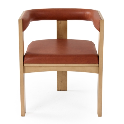 Nova Domus Oshana Modern Rust Leatherette + White Oak Dining Chair Orange Dining Chair 81109 VGMA-MI-1206