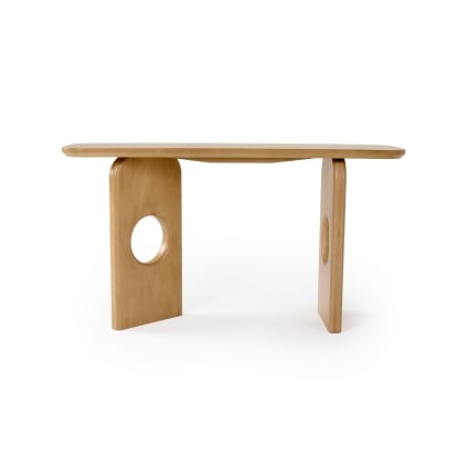 LA Furniture Oshana Modern White Oak Console Table VGMA-MIT-5351-CON Contemporary Style by Vig Furnitrue Number 81112 Catch Home Goods