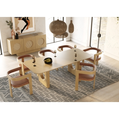 Nova Domus Oshana Modern White Oak Dining Table Oak Dining Table 81108 VGMA-MIT-5351-DT