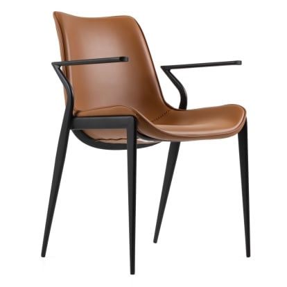 LA Furniture Osprey Modern Camel Vegan Leather Dining Chair (Set of 2) VGHR-3568-N-CML Contemporary Style by Vig Furnitrue Number 82436Z Catch Home Goods