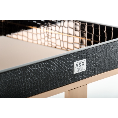 A&X Padua Modern Small Champagne & Rosegold End Table Gold End Table 70830 VGUNCK810-50