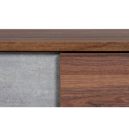 Nova Domus Palermo Modern Italian Faux Concrete & Walnut Nightstand Walnut Nightstand 75552 VGACPALERMO-WAL-NS