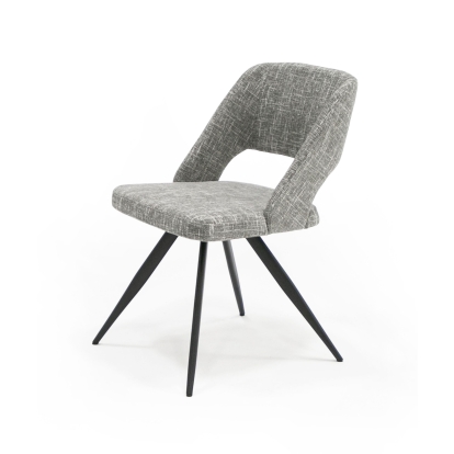 Modrest Palmer Modern Grey Fabric Dining Chair (Set of 2) Grey Dining Chair 73220Z VGEWF3207AC-GRY