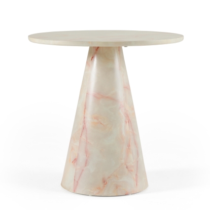 Modrest Pampa Modern Faux Marble End Table  Off-White End Table 81783 VGGM-ET-1751