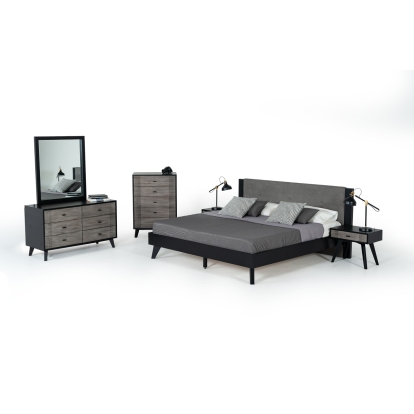 Nova Domus Panther Contemporary Grey & Black Chest Black Chest 74766 VGMABR-77-CHEST
