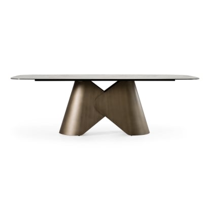LA Furniture Paulsen Modern Ceramic + Brass Dining Table VGVC-T2393 Contemporary Style by Vig Furnitrue Number 83471 Catch Home Goods