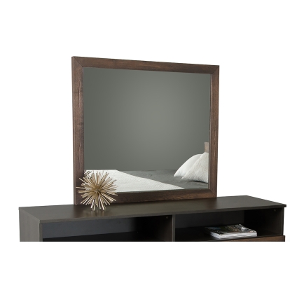 Modrest Wharton Modern Dark Aged Oak Mirror Brown Mirror 72417 VGEDPB10006