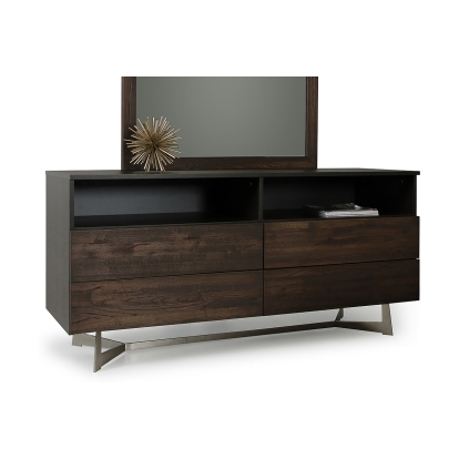 Modrest Wharton Modern Dark Aged Oak Dresser Brown Dresser 72414 VGEDPB16003