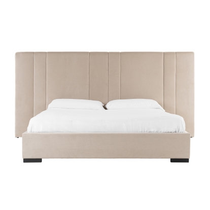 Modrest Penelope Modern Grey Velvet Bed Light Grey Bed 81425|81191 VGVCBD2312