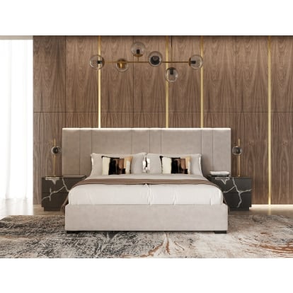 LA Furniture Eastern King Penrose Modern Beige Fabric Bed VGMA-BR-178-BED-BGE-EK Contemporary Style by Vig Furnitrue Number 85853 Catch Home Goods