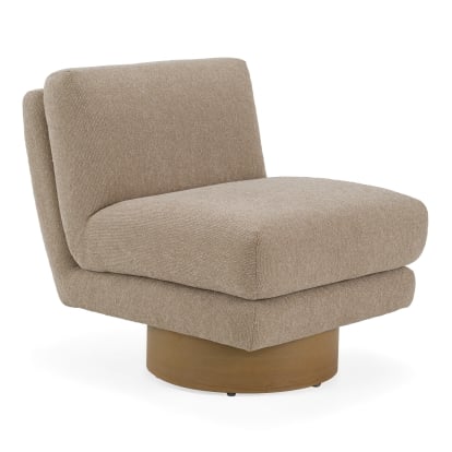 LA Furniture Petito Modern Beige Fabric + Chestnut Accent Chair VGRH-RHT-825025-BGE Contemporary Style by Vig Furnitrue Number 83485 Catch Home Goods