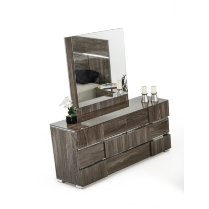 Modrest Picasso Italian Modern Grey Lacquer Mirror Grey Mirror 17014 VGACPICASSO-MIR-GRY