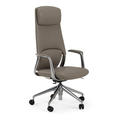 LA Furniture Pickard Modern Grey Leather Executive Office Chair VGFU-FK012-A11-GRY Contemporary Style by Vig Furnitrue Number 82671 Catch Home Goods