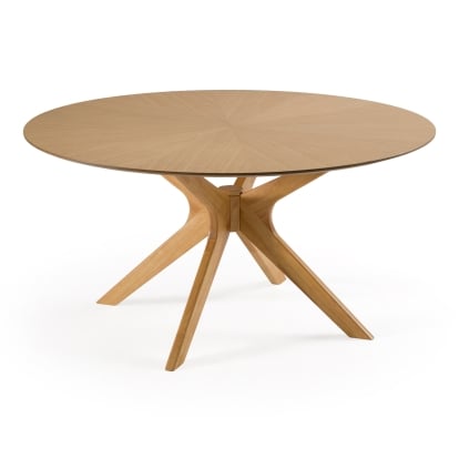 LA Furniture Prospect Modern Round 59" Natural Oak Dining Table VGMAMIT-5276-2-NAT Contemporary Style by Vig Furnitrue Number 85739 Catch Home Goods