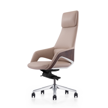 Modrest Prost Modern Beige High Back Executive Office Chair Beige Office Chair 78954 VGFU-FK005-A-BG-OFF-CH