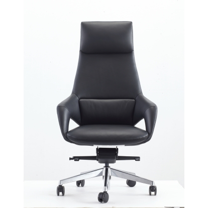 Modrest Prost Modern Black High Back Executive Office Chair Black Office Chair 80445 VGFU-FK005-A-BLK-OFF-CH