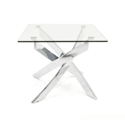 Modrest Pyrite Modern Glass End Table Clear Glass End Table 71703 VGEWF1143-1BA