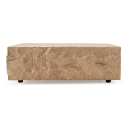 Modrest Quarry Modern Beige Square Coffee Table Beige Coffee Table 83296 VGVC-CT111-BGE