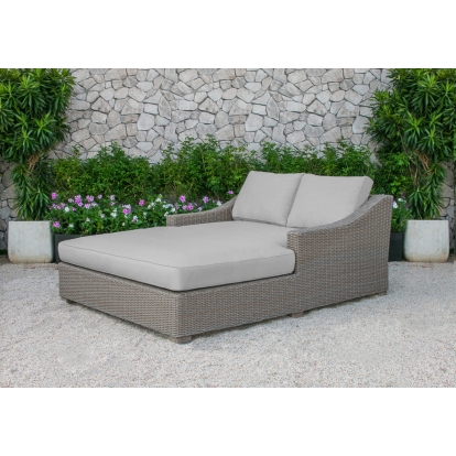 Renava Pismo Outdoor Beige Wicker Sunbed Beige Outdoor Bed 73545 VGATRABD-108-BGE